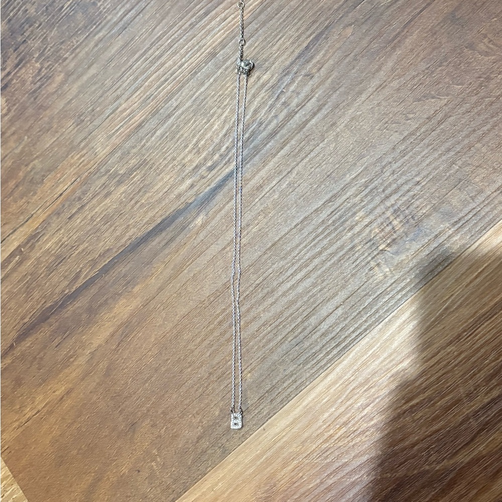 Elegant B Silver Necklace - Picture 2 of 3